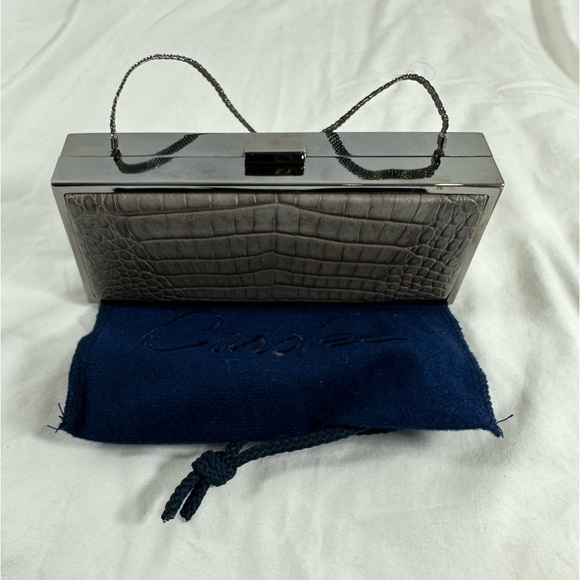 Genuine vintage structured CAROLEE grey brown  shoulder bag purse and clutch - Picture 7 of 12